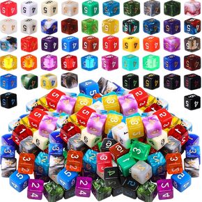 100 Pieces Polyhedral Dice Set with Black Pouch Polyhedral Dice Compatible with RPG MTG Table Games Multi Colored Assortment (10 Sided)