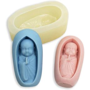 Tone Fun Buddha Prayer Gesture Shape Candle Silicone Molds for Making Candle, Resin, Aromatherapy Candles, Handmade Wax Soap, Home Decor, Craft