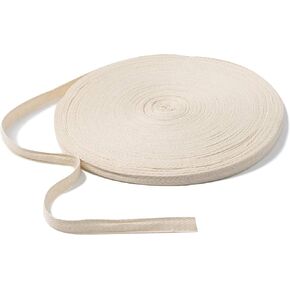 HB Twill tape 100% Cotton Ribbon 55 yards 1 inch Natural Unbleached Herringbone Tape for DIY crafts (Beige)