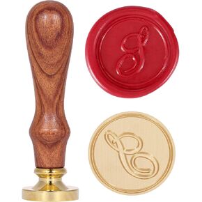 Letter B Wax Seal Stamp, Yoption Vintage Retro Brass Head Wooden Handle Alphabet Letter Initial Wax Classic Sealing Wax Seal Stamp (B)