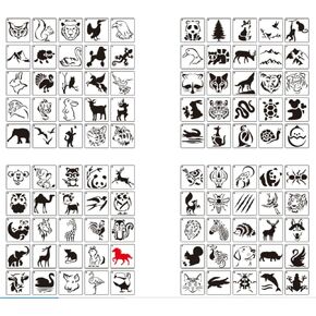 100 Pieces Stencil for Painting, Animal Reusable Stencils DIY Craft Drawing Template Paint Stencils for Painting on Wood, Crafts, Wall Home Decor 3 X 3 Inch（Animals)