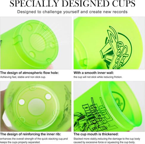 لعبة أكواب التكديس من ديويل مع 15 طريقة للتكديس، مجموعة تكديس مكونة من 12 قطعة، أكواب رياضية للتكديس مع مادة خالية من مادة BPA، لعبة عائلية كلاسيكية، فكرة هدية رائعة لمحبي ألعاب المكدس. (أحمر) in Kuwait