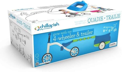 Chillafish Quadie: عربة ركوب مستقرة ذات 4 عجلات "Grow-with-Me"، 3 أوضاع للمقعد مع تخزين ملفات تعريف الارتباط في المقعد، عجلات صامتة لا تترك علامات وملصقات مخصصة، للأعمار من 1 إلى 3 سنوات، وردي in Saudi Arabia