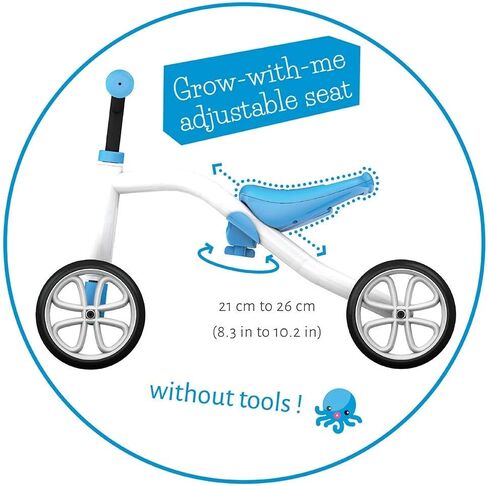 Chillafish Quadie: عربة ركوب مستقرة ذات 4 عجلات "Grow-with-Me"، 3 أوضاع للمقعد مع تخزين ملفات تعريف الارتباط في المقعد، عجلات صامتة لا تترك علامات وملصقات مخصصة، للأعمار من 1 إلى 3 سنوات، وردي in Saudi Arabia
