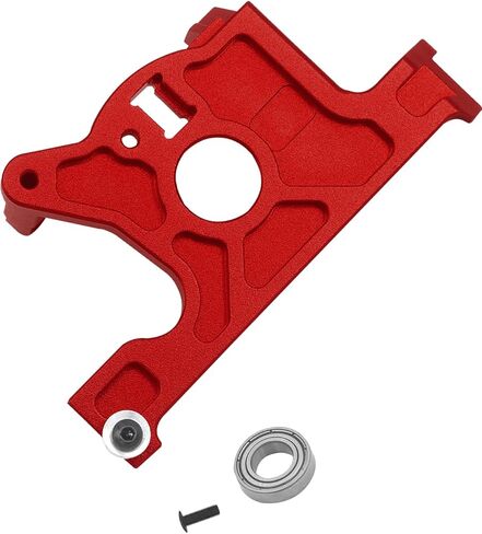 ترقيات تركيب محرك الألومنيوم من Rcarmumb لمركبات رالي 1/10 Rustler 4x4 Slash LCG أو 1/10 VXL، ترقيات جزء المحرك المصنوع من خليط معدني، قطعة واحدة، أحمر in Kuwait