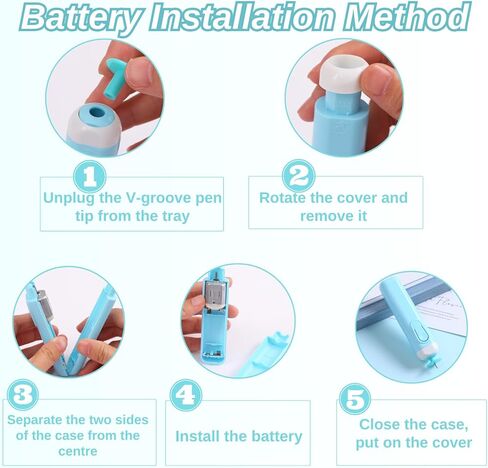 Electric Quilling Pen, Electric Quilling Slotted Tool Automated Paper Volume Curling Pen(Blue) in Saudi Arabia
