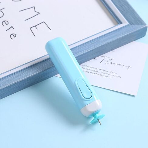 Electric Quilling Pen, Electric Quilling Slotted Tool Automated Paper Volume Curling Pen(Blue) in Saudi Arabia