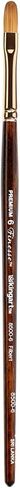 فرشاة فنان KINGART Premium Finesse 8500-6 Filbert Series، شعر السمور الاصطناعي Kolinsky، مقبض قصير، للألوان المائية والدهانات الزيتية، مقاس 6 in Kuwait