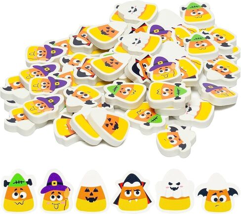 Haooryx 60Pcs Fall Pumpkin Mini Eraser for Kids Bulk Novelty Autumn Pumpkin Shape Pencil Eraser 3D Miniature Desk Puzzle Eraser for Student Homework Reward Classroom Prizes Fall Gift Filler Supplies in Kuwait