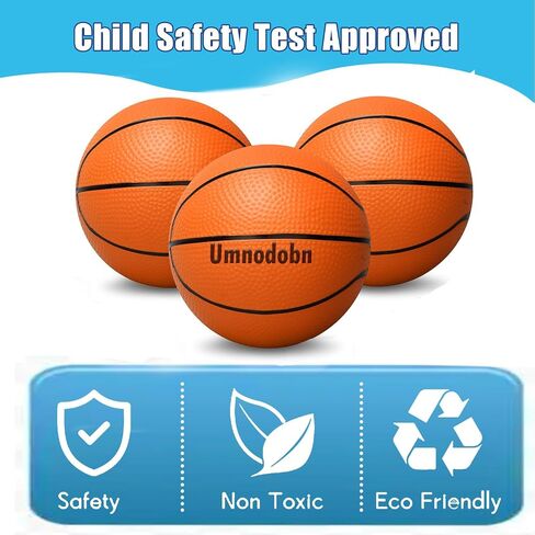 كرات كرة سلة صغيرة إسفنجية برتقالية مقاس 12.7 سم لمجموعة الأطواق الصغيرة الداخلية، كرة سلة إسفنجية ناعمة ترتفع ببطء| كرات الشاطئ لحمام السباحة، هدية رياضية رائعة للبالغين والأطفال، كرة الإجهاد الحسي (3 عبوات) in Kuwait