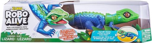 Robo Alive Lurking Lizard Series 3 Green by ZURU Battery-Powered Robotic Light Up Interactive Electronic Reptile Toy That Moves (Green) in Kuwait