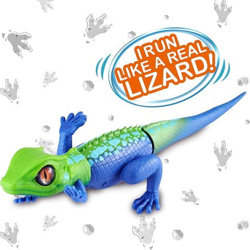 Robo Alive Lurking Lizard Series 3 Green by ZURU Battery-Powered Robotic Light Up Interactive Electronic Reptile Toy That Moves (Green) in Kuwait