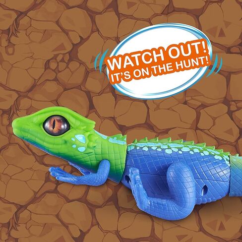 Robo Alive Lurking Lizard Series 3 Green by ZURU Battery-Powered Robotic Light Up Interactive Electronic Reptile Toy That Moves (Green) in Kuwait