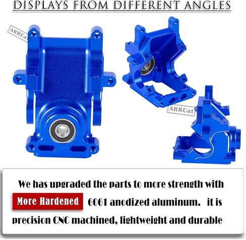 أجزاء ترقية علبة التروس المصنوعة من الألومنيوم لـ 1/7 1/8 ARRMA 6S BLX Typhon Kraton Notorious Outcast Mojave Infraction Felony Talion Limitless 6S BLX، ARRCat RC Hop Ups ترقيات الأجزاء، يستبدل AR310854 (أزرق) in Kuwait
