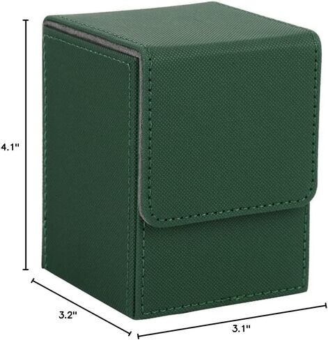 Mtg Deck Box,Card Deck Box,Large Deck Case,Card Storage, Deck Card Box,cardboard box,commander deck box, card deck box,trading card box,Leather Large Size Fit 550 Plus Sleeved Cards Compatible with board game TCG CCG (Black＆Blue) in Kuwait