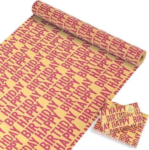 لفة ورق تغليف عيد الميلاد، ورق تغليف هدايا كرافت أسود، لفة جامبو، مجموعة ورق تغليف عيد ميلاد سعيد أسود للأولاد والرجال والنساء والفتيات وأعياد الميلاد، 17 × 590 بوصة (70 قدم مربع) in Kuwait