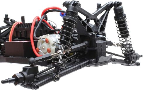 Losi 1/18 Mini-T 2.0 2 عجلة قيادة استاد RC شاحنة مصقولة جاهزة للتشغيل شاحن استقبال البطارية وجهاز الإرسال متضمن أحمر/أبيض LOS01015T1 in Kuwait
