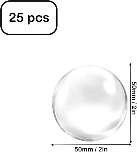 6PCS Glass Cabochons 60mm for Jewelry Making Round Dome Cabochons Clear Glass Dome Tile Cabochon Half Round Flat Clear Glass Stones for DIY Crafts Craft Photo Charm in Kuwait