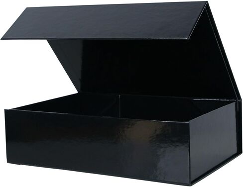 صندوق هدايا أبيض قابل للطي من Aimyoo مع أغطية إغلاق مغناطيسية مقاس 13.8x9x4.3 بوصة، صناديق اقتراح كبيرة لوصيفات العروس، صندوق هدايا مستطيل لتخزين أعياد الميلاد والتخرج، عبوة واحدة in Saudi Arabia