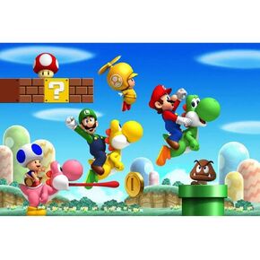 SXSJEIOU Cartoon Game Diamond Art Kits for Adults Mario Diamond Painting Kit Full Drill Round for Crafts Embroidery Kit Wall Decor (12" X 16")