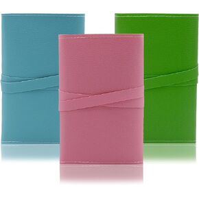 Knana 3Pcs Tarot Card Holder Leather Tarot Card Bags Tarot Card Pouches Tarot Accessories for Tarot Cards and Oracle Decks (Pink,Green,Blue)