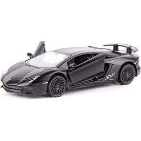 1/36 Scale LP770-4 Casting Car Model, Zinc Alloy Toy Car for Kids, Pull Back Vehicles Toy Car for Toddlers Kids Boys Girls Gift (Black)