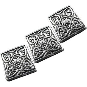 Bringsine 100pcs Tibetan Antique Silver Filigree Tube Beads 6mm in Dia. Column Spacer Loose Beads Hollow Charms Pendant DIY Bracelets Necklace Jewelry Making Craft