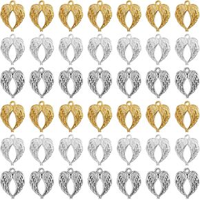 Framendino, Angel Wings Charms Pendant Beads for DIY Jewelry Making Supplies