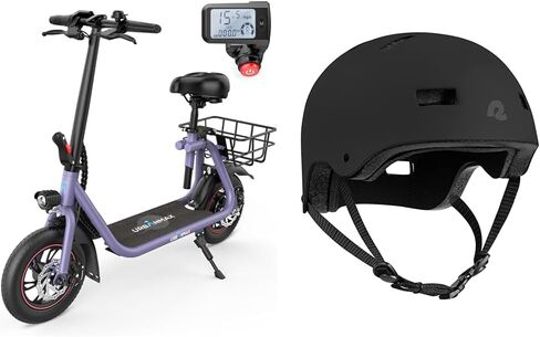 سكوتر كهربائي أوربان ماكس C1/C1 برو مع مقعد، محرك قوي 450 واط يصل إلى 22/25 ميل، سكوتر كهربائي قابل للطي للبالغين أقصى سرعة 15.5/18.6 ميل في الساعة، سكوتر كهربائي للتنقل مع سلة in Kuwait