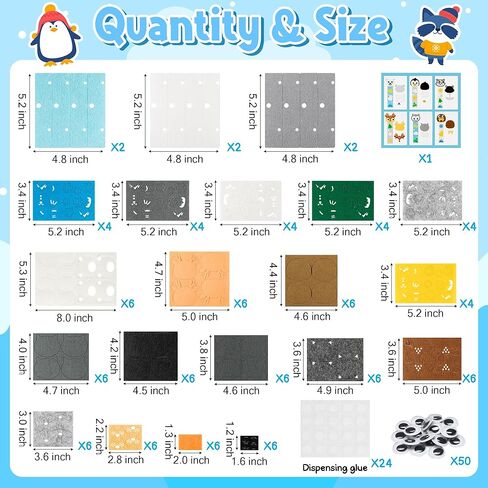 HubirdSall Ocean Animal Felt Craft Kit - Make Your Own Under The Sea Bookmarks and Party Favors for Kids in Kuwait