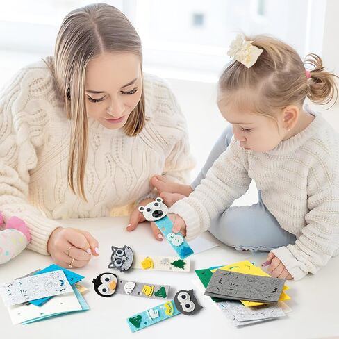 HubirdSall Ocean Animal Felt Craft Kit - Make Your Own Under The Sea Bookmarks and Party Favors for Kids in Kuwait