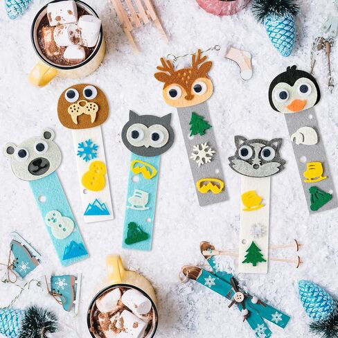 HubirdSall Ocean Animal Felt Craft Kit - Make Your Own Under The Sea Bookmarks and Party Favors for Kids in Kuwait