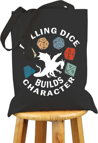 حقيبة النرد VAMSII Dungeon Master DND Lover Gifts Rolling Dice يبني شخصية DND Player لوازم حقيبة لعب الأدوار هدايا (أبيض كريمي) in Kuwait