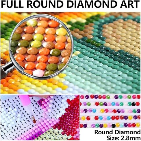 Ksabdfu 5D Diamond Art Kits Ariel Princess Diamond Art for Adults Cross Stitch Kit for Wall Art 12 x 16 Inch in Kuwait