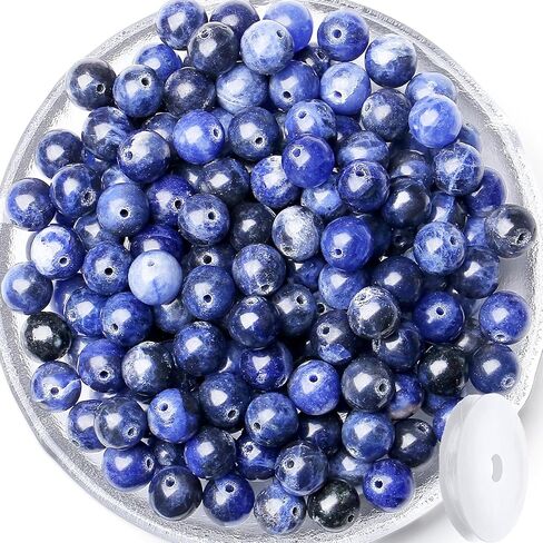 QINJIEJIE 105 قطعة 7 خرز حجر شقرا 8 مم خرز طبيعي دائري أحجار كريمة فضفاضة لسوار خرز كريستال لصنع المجوهرات أقراط قلادة ذاتية الصنع 0.32 بوصة in Kuwait