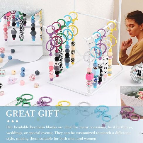 Tondiamo 24 Pcs Beadable Keychain Bar in Kuwait