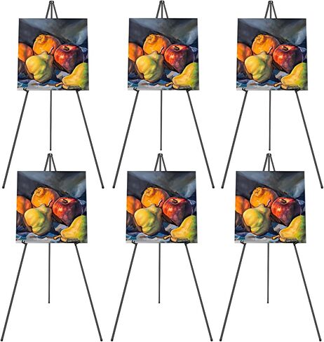 PUJIANG Easel Stand for Signs,63" Easels for Displaying Pictures, Display Easels for Wedding Sign Poster, Metal Floor Standing Easel,Folding Art Easel for Painting, Welcome Sign Stand with Case in Saudi Arabia