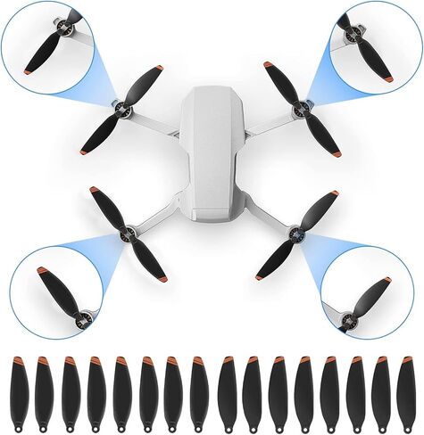 مراوح DJI Mini 3 استبدال شفرات الدعامة ملحقات منخفضة الضوضاء لـ DJI Mini 3 ملحقات الطائرة بدون طيار مسامير ومفكات حصرية 32 قطعة أطراف برتقالية in Kuwait