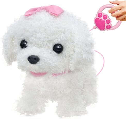 YH YUHUNG Walking Dog Toys for Kids with Remote Control Leash, Plush Electronic Pets Puppy Interactive Dog That Walk, Bark, Head Nod, Wags Tail(Brown) in Kuwait