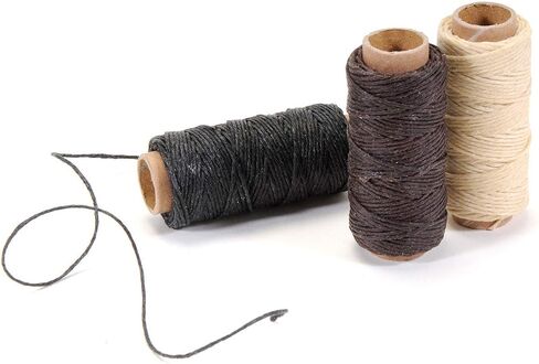 Lineco Waxed Genuine Linen Thread, 20 Yards, Pack of 3 Spools: Natural (BBHM208) in Saudi Arabia