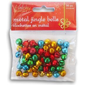 Christmas Decorative Miniature Colorful Jingle Bells (0.3 Inch (50 Piece))