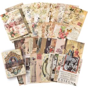 200 Pcs Deco Papers for Scrapbooking, 3.9*5.5in Vintage Decoupage Paper Junk Journal Supplies, Retro Flower Butterfly Sunflower Ephemera Paper Pack for Diary Room Decor Wall Art Collage (Butterfly)