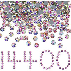 14400 Pcs Crystal Hotfix Rhinestone Large Quantity Glass Flatback Rhinestones Hot Fix Crystal Rhinestones Round Crystal Gems Glass Stones for Clothes Shoes DIY Crafts Supplies (SS10, Black) in Kuwait