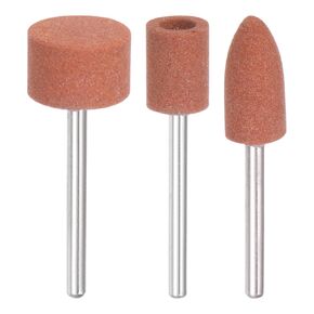 90pcs Mounted Grinding Wheel Heads Set, 10/15mm Metal Grinder Bits with Shank for Rotary Tools, Metal Working and Engraving, Brown