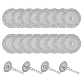 uxcell 10 Pcs 22mm Diamond Cutting Wheels Cut Off Wheel with 2Pcs Mandrels for Rotary Tool