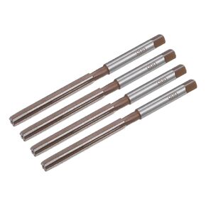uxcell 4pcs Hand Reamers, 6mm H8 Metric Reamer Drill Bit for Metal Wood Hole Reaming, Straight Flutes 9SiCr Alloy Steel Tool