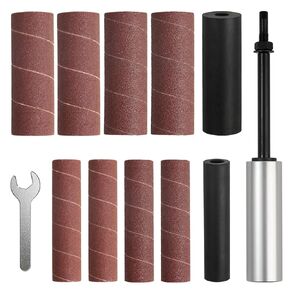 Hand-Held Drum Spindle Sander for Woodworking，Rubber Sanding Drum for Drill（Silvery）