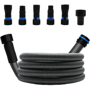 94709 Dust Collector Hose Kit: Upgraded 1 1/4 Inch x 10 Ft.Vacuums Hose with 5 Fittings/Adapters for Multiple Power Tools - Enhance Your Workshop and Home Cleanup…