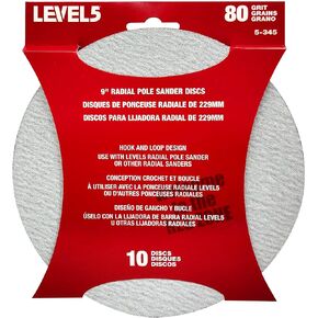 LEVEL5 200 Grit 9 "قرص صنفرة شعاعي للجدران الجافة - 10 عبوات | 5-349