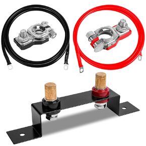 Remote Battery Jump Post Kit Battery Charging Jumper Terminals Relocation Kit Waterproof Charging Tool for UTV ATV Car Trucks RV Tractor Can-Am X3 Accessories